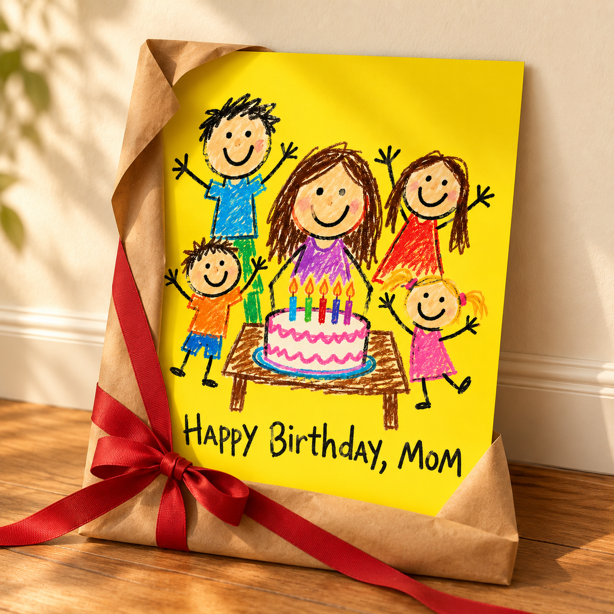 Birthday doodle poster as a gift