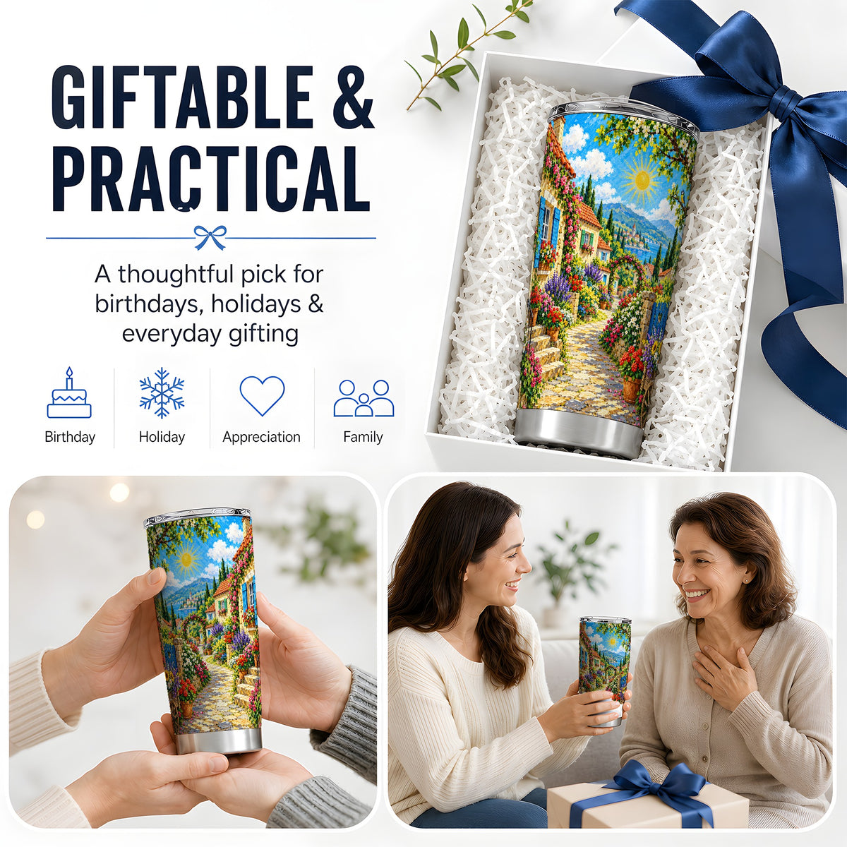 Coastal Village Garden 20oz Tumbler for Travel Lovers