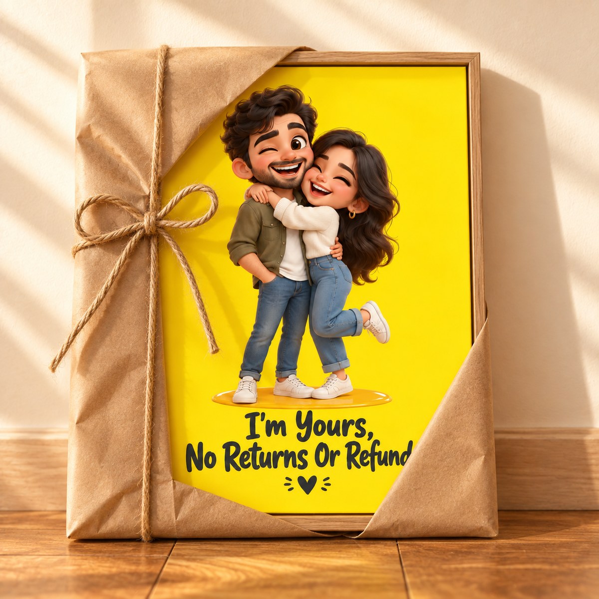 Caricature canvas gift wrap