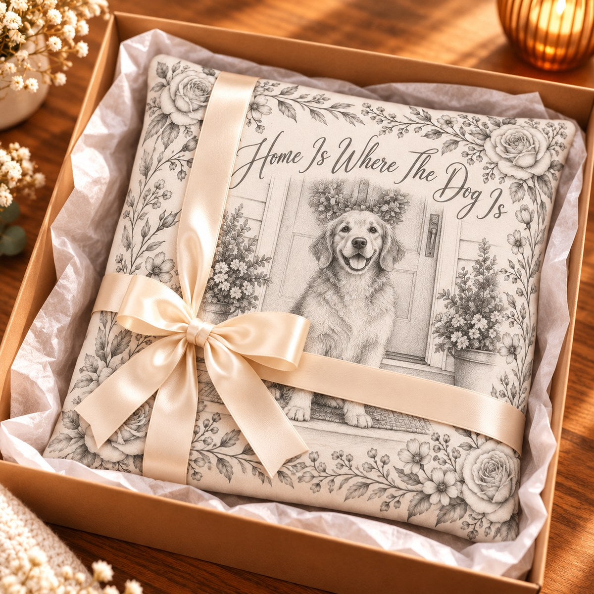 Custom Photo Pencil Sketch Throw Pillow Cover - Housewarming Gift Personalized Pillow Gift — gift
