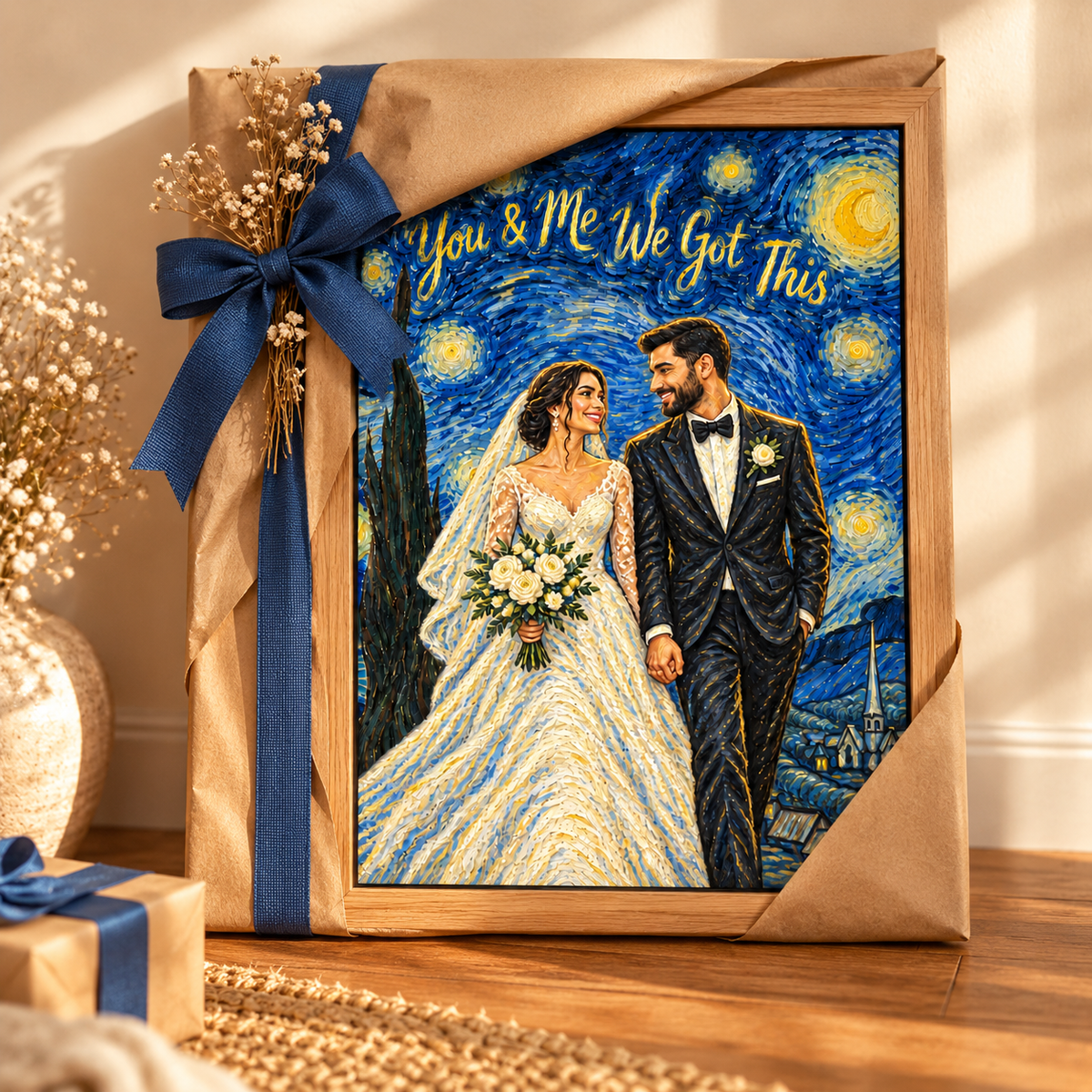 Wedding Starry Night canvas as a gift