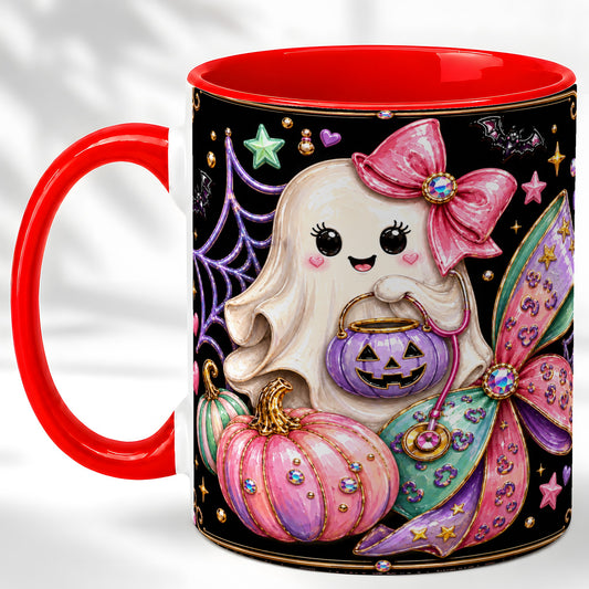 #pl[11oz|Red] Ghost Nurse Coffee Mug, Cute Halloween Mug, Ceramic Cup