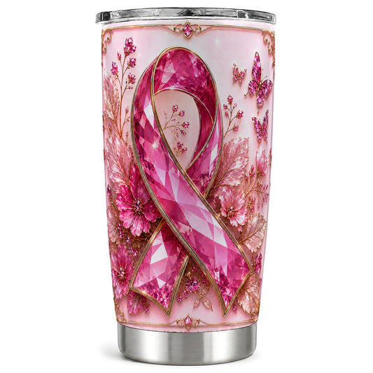 #pl[Steel] Botanical Ribbon Tumbler 20oz, Floral Tumbler, Stainless Steel Travel Cup