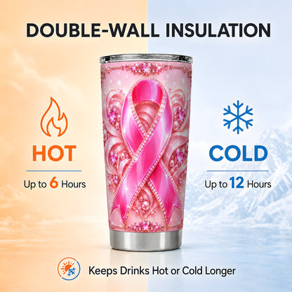 #pl[Steel] Awareness Ribbon Tumbler 20oz, Heart Tumbler, Stainless Steel Travel Cup