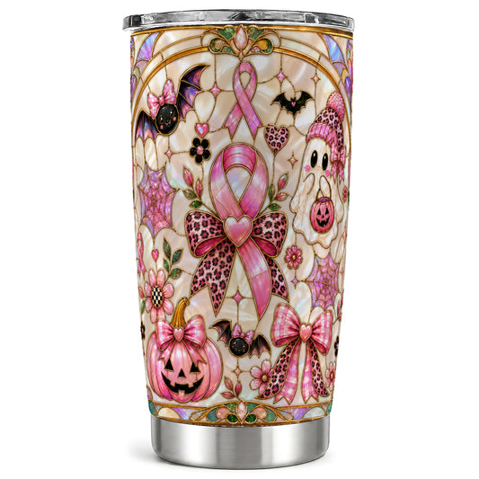 #pl[Steel] Ribbon Halloween 20oz Tumbler, Ghost Tumbler, Stainless Steel Travel Cup