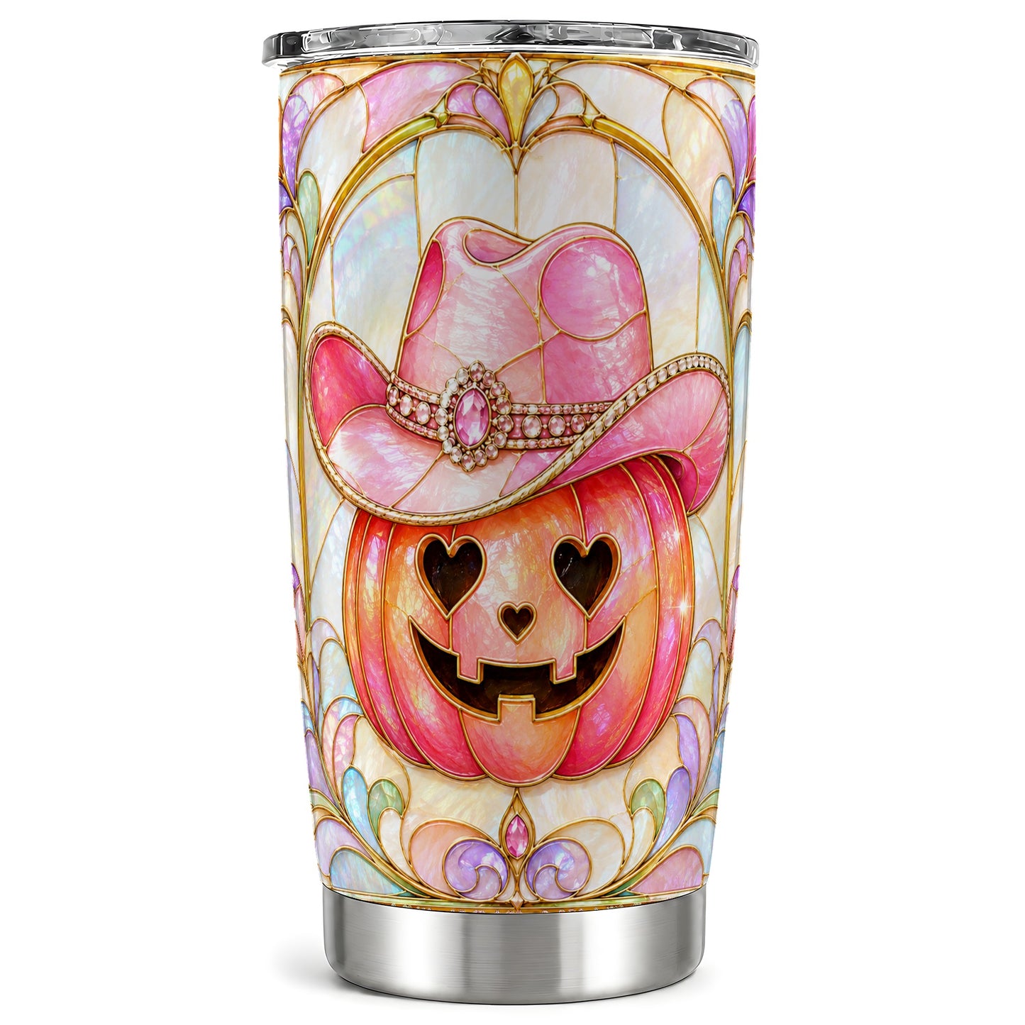 #pl[Steel] Cowgirl Pumpkin 20oz Tumbler, Western Tumbler, Stainless Steel Travel Cup