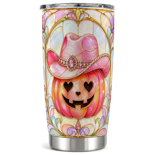 #pl[Steel] Cowgirl Pumpkin 20oz Tumbler, Western Tumbler, Stainless Steel Travel Cup