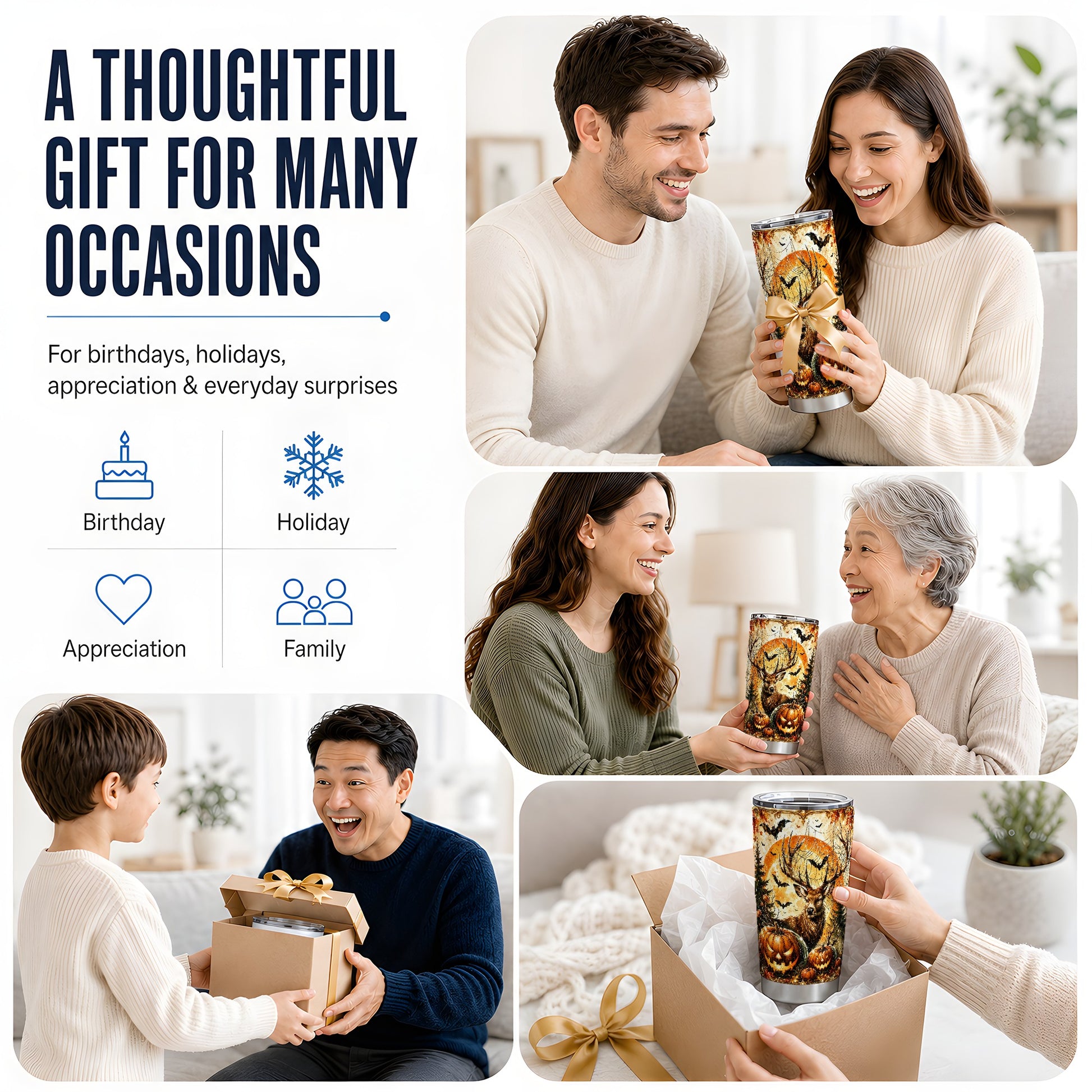 #pl[Steel] Spiderweb Deer 20oz Tumbler, Halloween Stag Stainless Steel Travel Cup