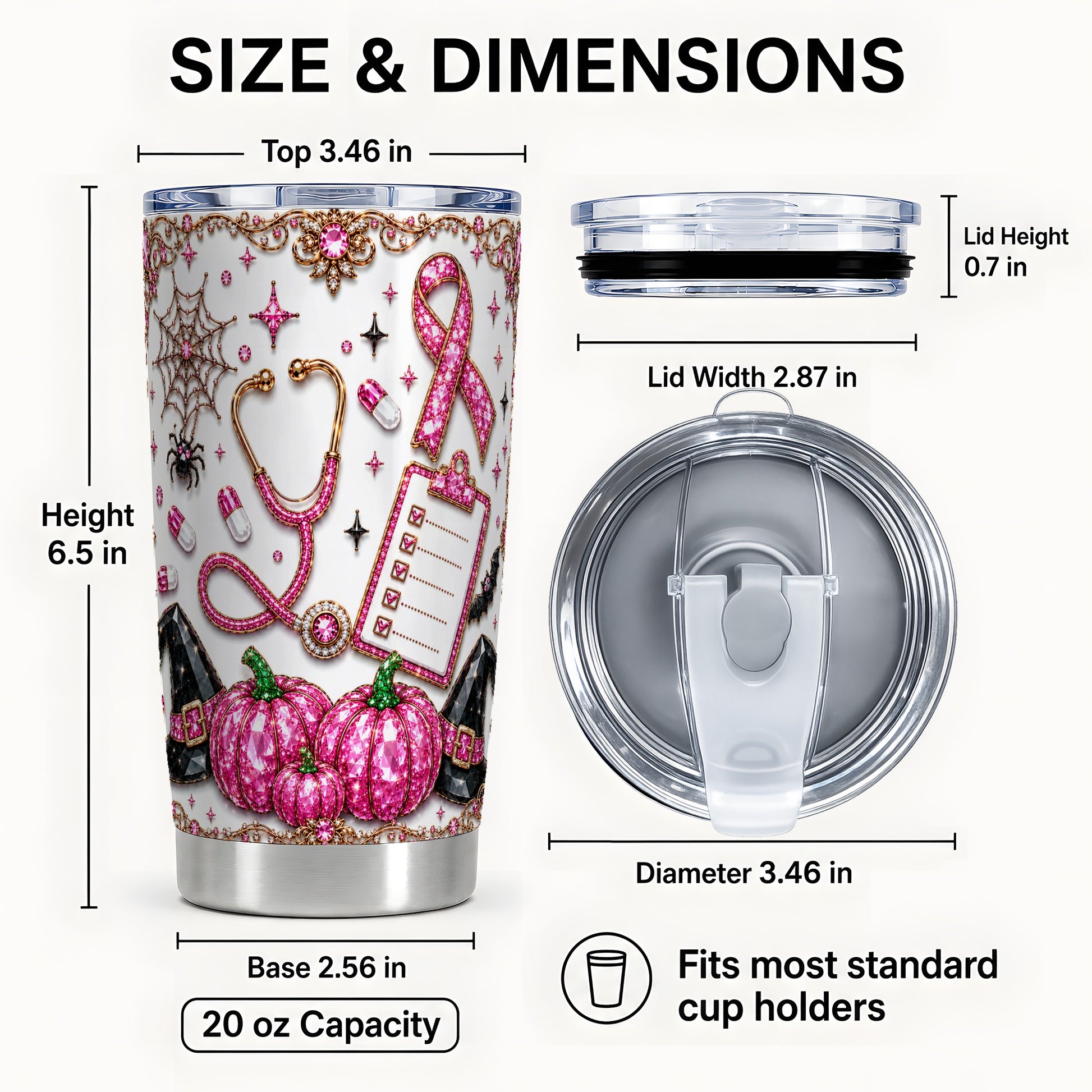 #pl[Steel] Medical Tumbler 20oz, Halloween 20oz Tumbler, Stainless Steel Travel Cup