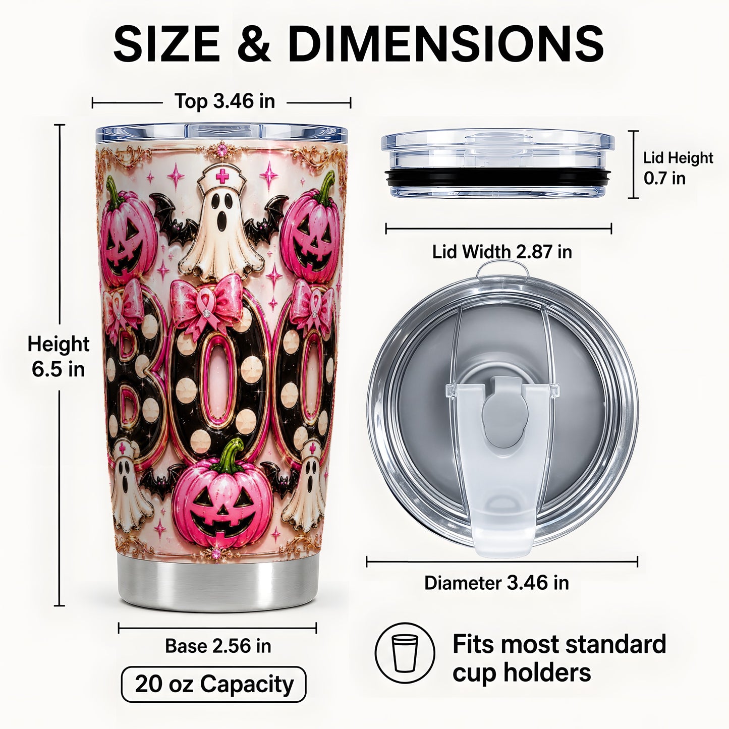 #pl[Steel] Nurse Ghost Tumbler 20oz, Spooky 20oz Tumbler, Stainless Steel Travel Cup