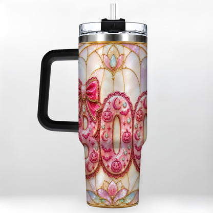 #pl[40oz|Black] Halloween Pumpkin 40oz Tumbler with Handle, Stainless Steel Travel Cup