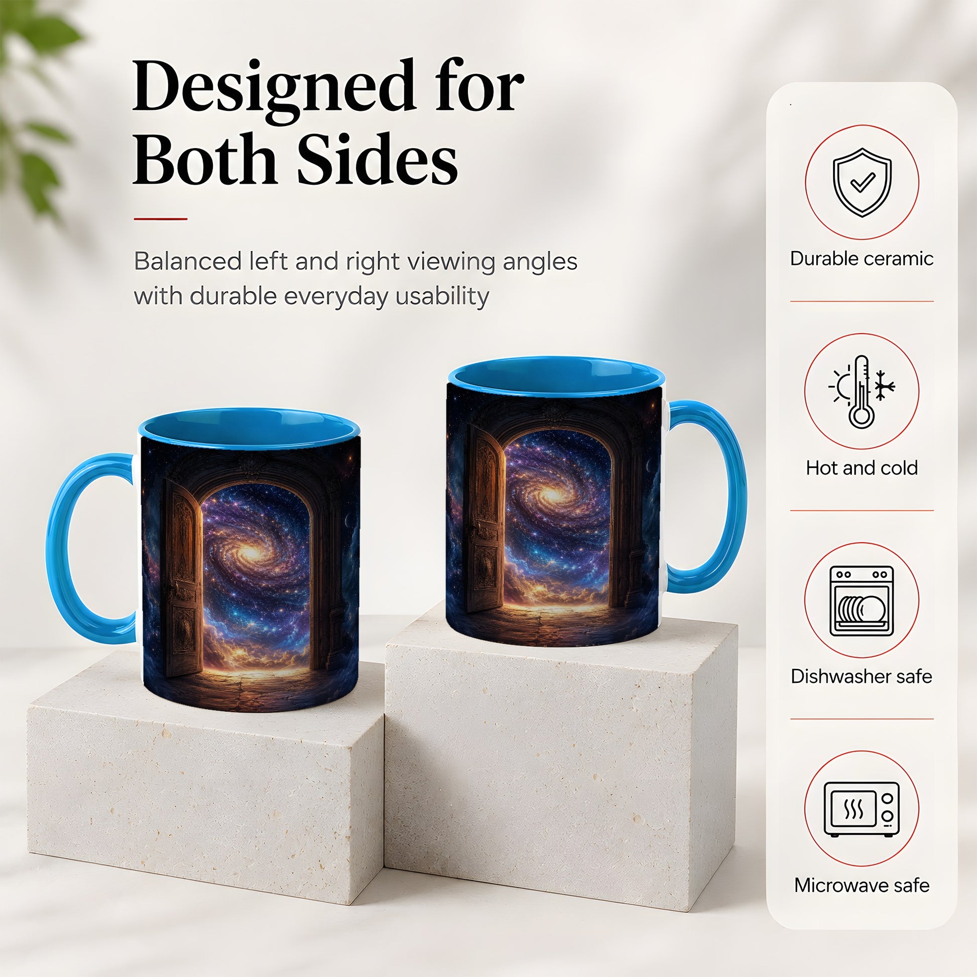 #pl[11oz|Blue] Cosmic Doorway Ceramic Mug, Galaxy Portal Celestial Art