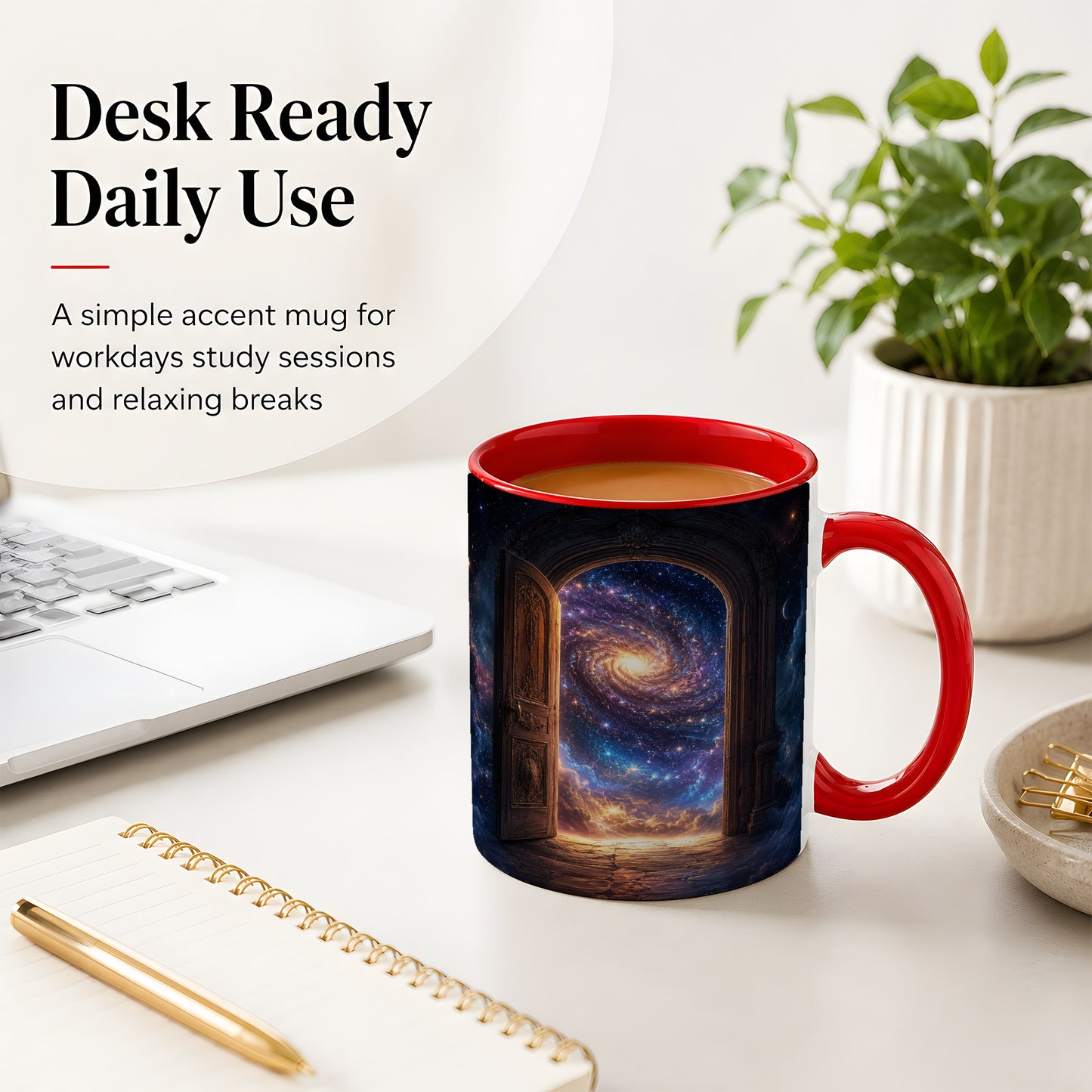#pl[11oz|Red] Cosmic Doorway Ceramic Mug, Galaxy Portal Celestial Art