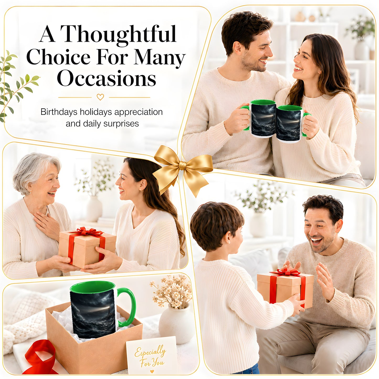 #pl[15oz|Green] Storm Lighthouse Ceramic Mug, Dramatic Ocean Night Art