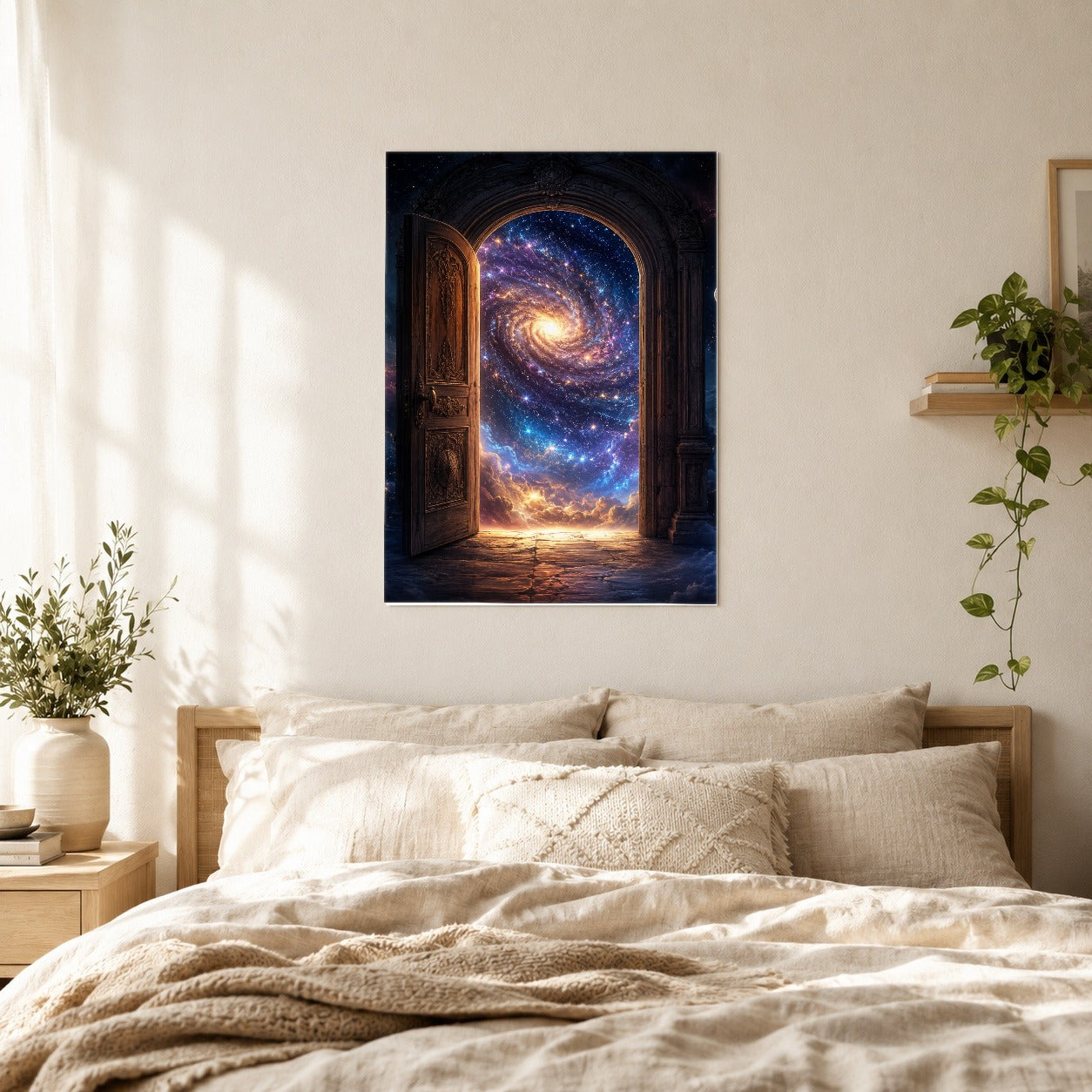 #pl[8x10 Inch|Multicolor] Cosmic Doorway Poster, Galaxy Portal Celestial Wall Art Print