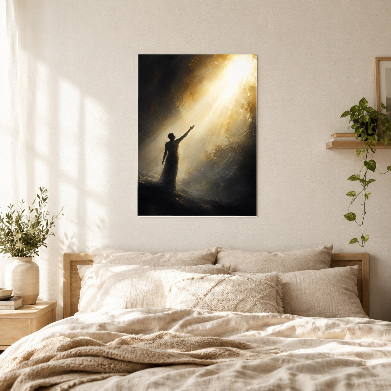 #pl[8x10 Inch|Multicolor] Reaching for Light Poster, Hopeful Inspirational Wall Art