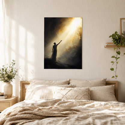 #pl[8x10 Inch|Multicolor] Reaching for Light Poster, Hopeful Inspirational Wall Art
