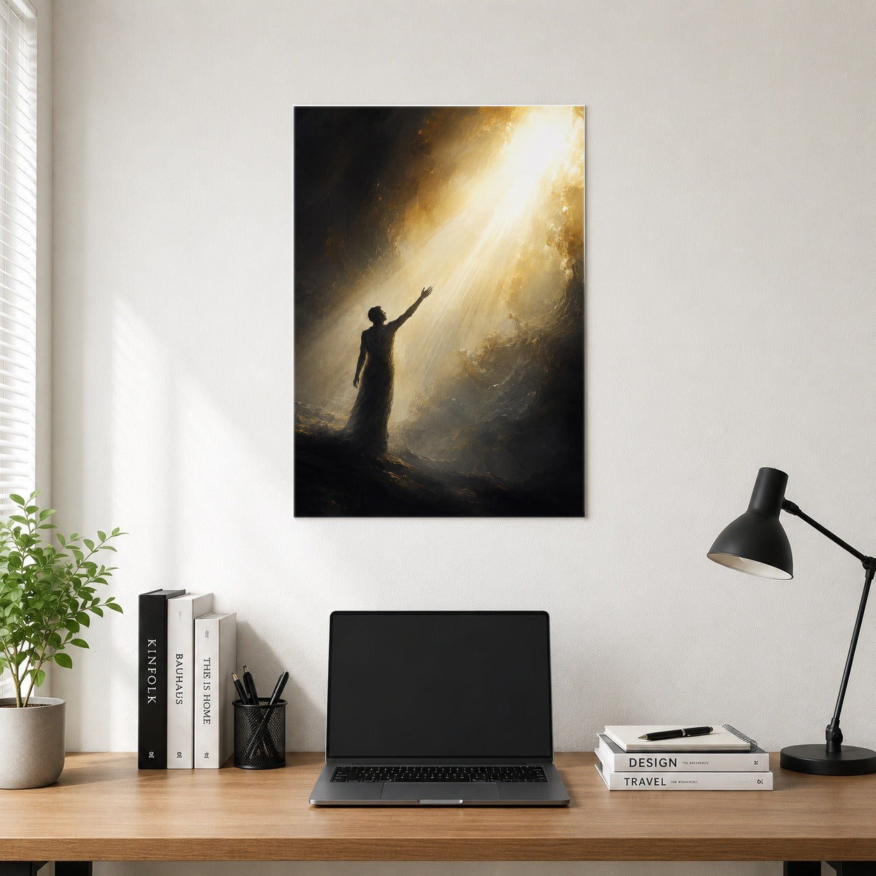 #pl[8x10 Inch|Multicolor] Reaching for Light Poster, Hopeful Inspirational Wall Art