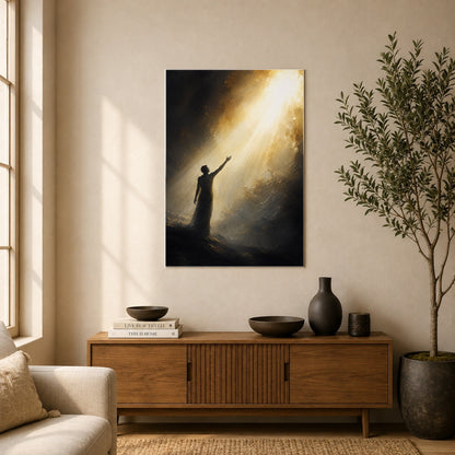 #pl[8x10 Inch|Multicolor] Reaching for Light Poster, Hopeful Inspirational Wall Art