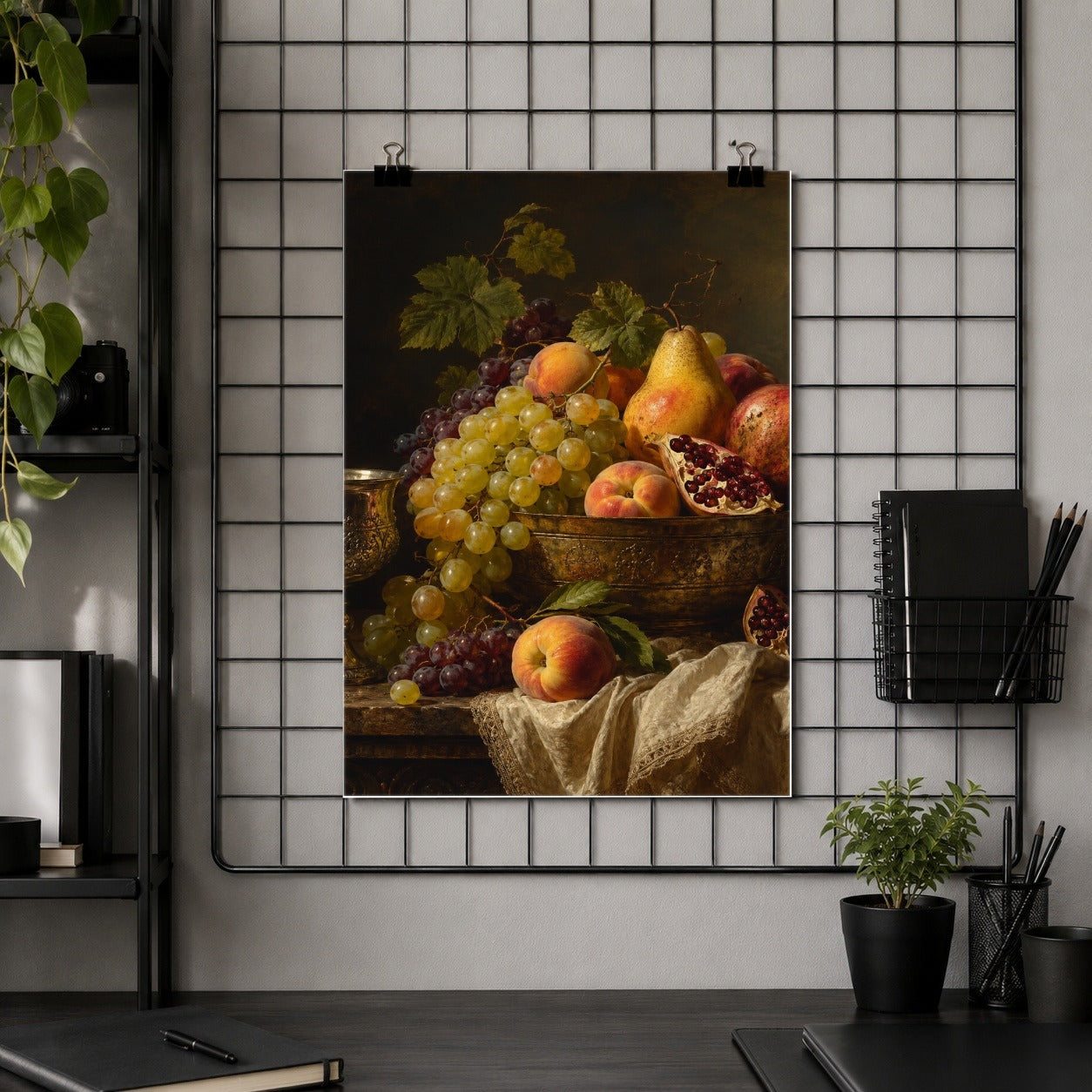 #pl[8x10 Inch|Multicolor] Fruit Still Life Poster, Vintage Harvest Wall Art Print