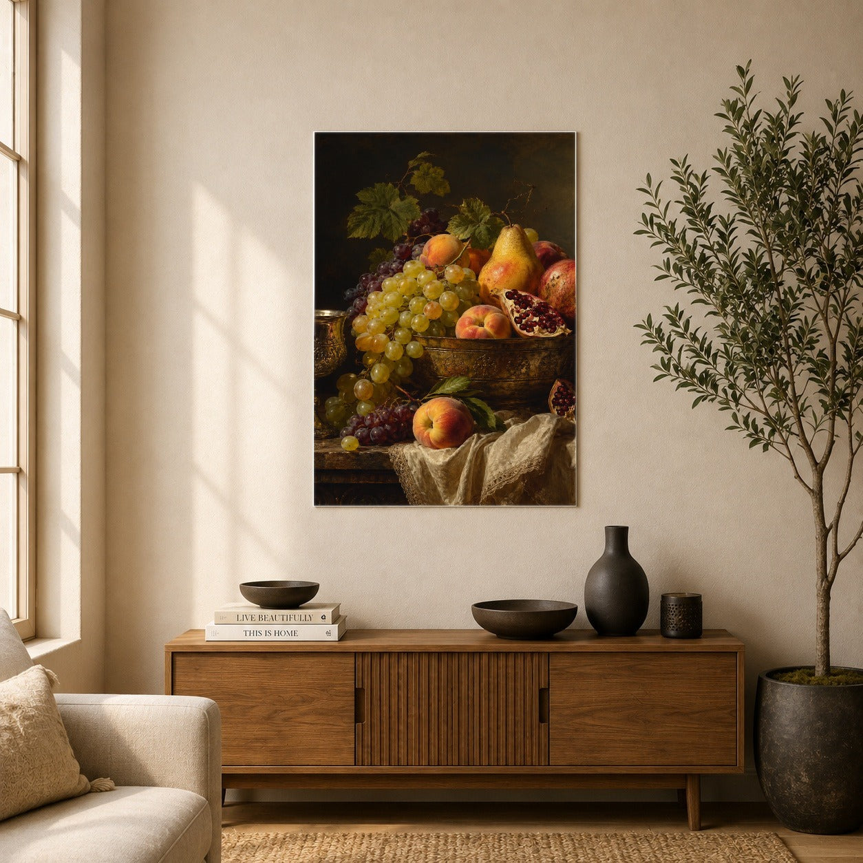 #pl[8x10 Inch|Multicolor] Fruit Still Life Poster, Vintage Harvest Wall Art Print