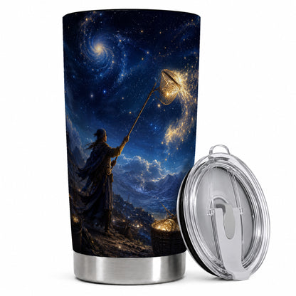 Star Catcher 20oz Skinny Tumbler, Celestial Fantasy Design