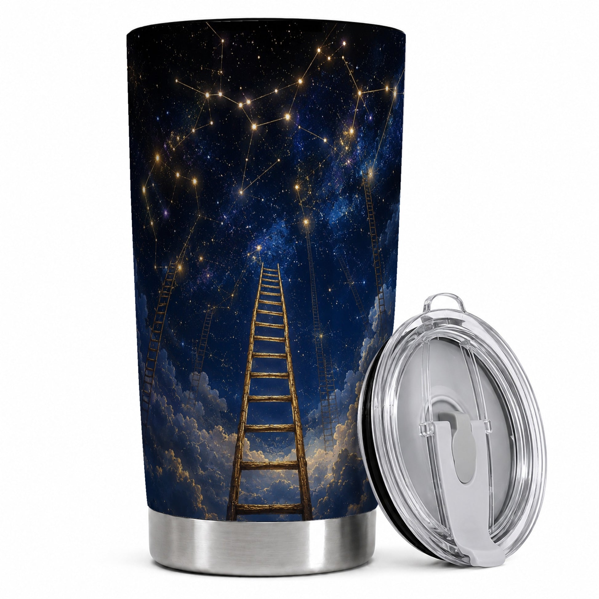 Ladder to the Stars 20oz Skinny Tumbler, Celestial Dream Design