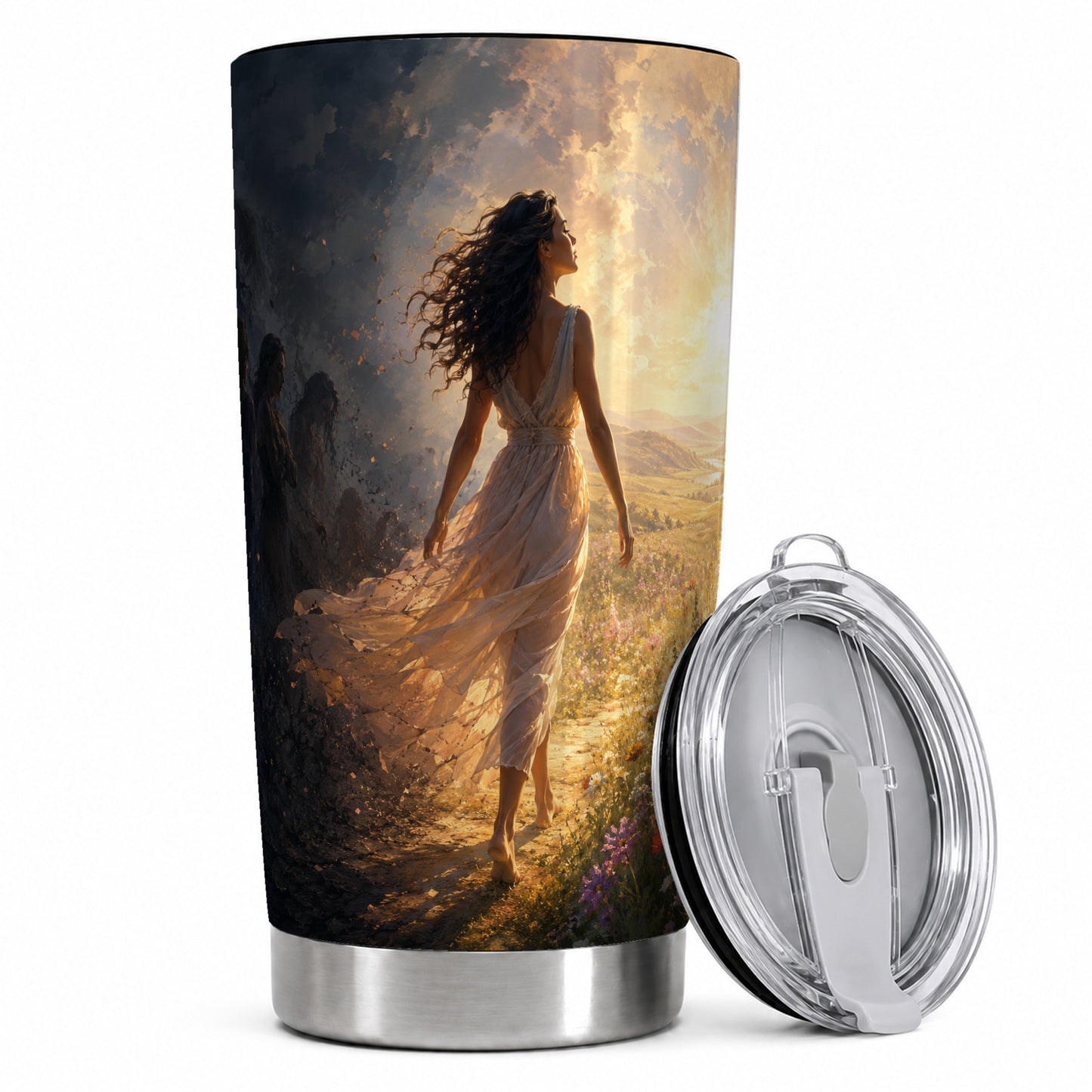 Into the Light 20oz Skinny Tumbler, Hopeful Sunrise Journey