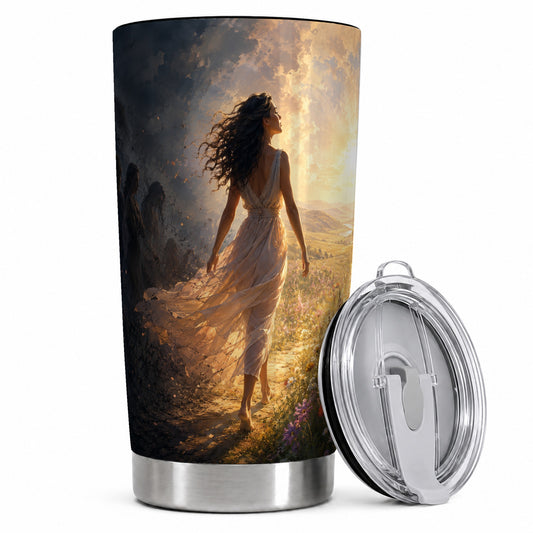Into the Light 20oz Skinny Tumbler, Hopeful Sunrise Journey