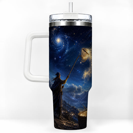 Star Catcher 40oz Tumbler with Handle, Celestial Fantasy Art