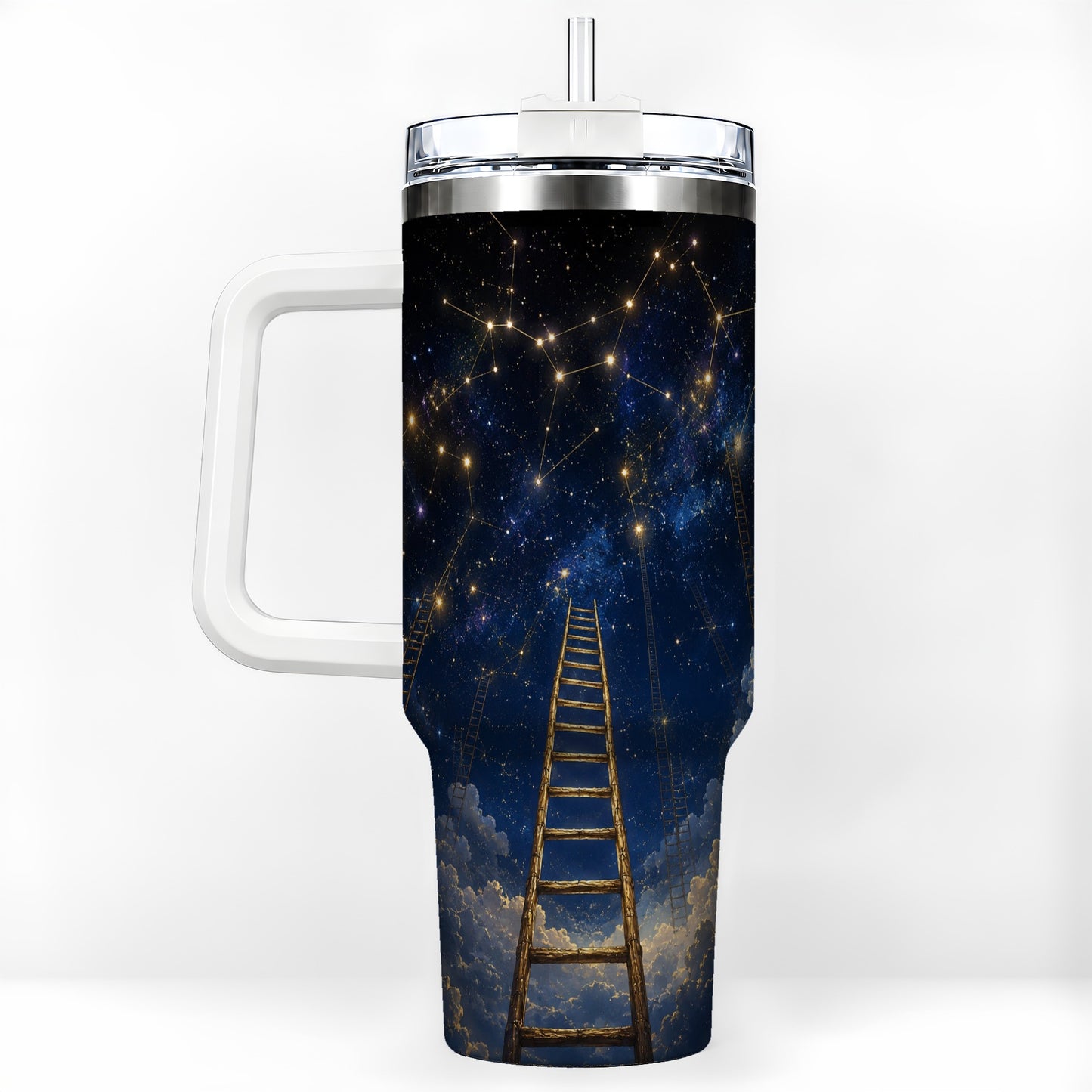 Ladder to the Stars 40oz Tumbler with Handle, Celestial Art