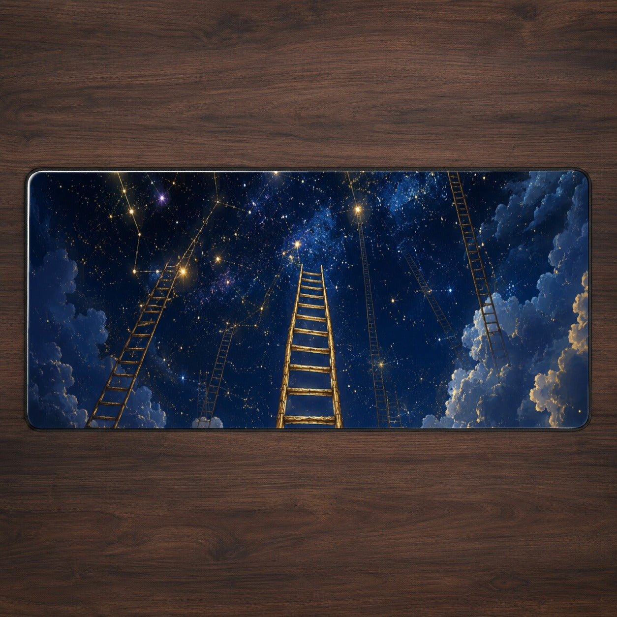 Ladder to the Stars Desk Mat 31.5x11.8 Inch, Celestial Art