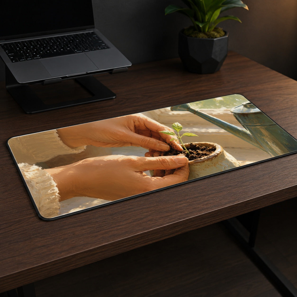 #pl[31.5x11.8 Inch (80x30cm)|Multicolor] Planting Seedling Desk Mat 31.5x11.8 Inch, Gardening Growth Art