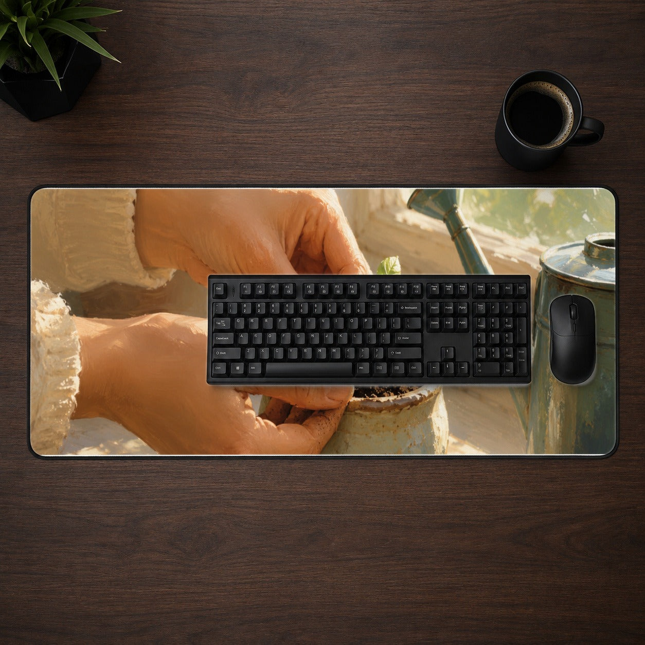 #pl[31.5x11.8 Inch (80x30cm)|Multicolor] Planting Seedling Desk Mat 31.5x11.8 Inch, Gardening Growth Art