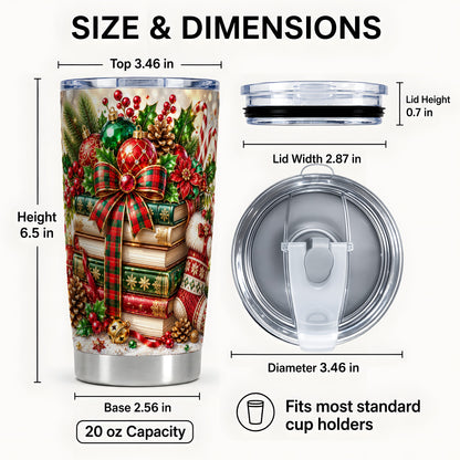 #pl[20oz|Steel] Book Stack 20oz Tumbler, Tartan Tumbler, Stainless Steel Travel Cup
