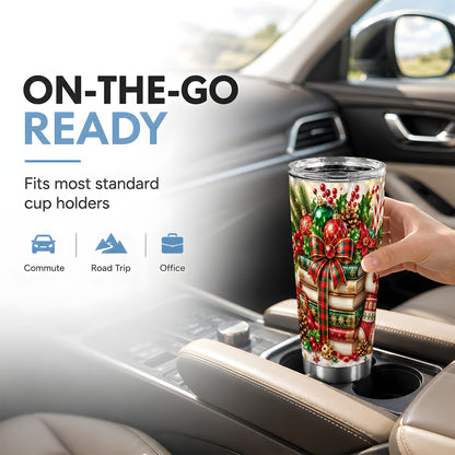 #pl[20oz|Steel] Book Stack 20oz Tumbler, Tartan Tumbler, Stainless Steel Travel Cup