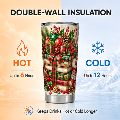 #pl[20oz|Steel] Book Stack 20oz Tumbler, Tartan Tumbler, Stainless Steel Travel Cup