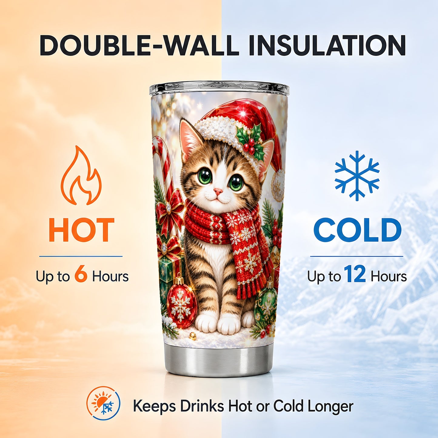 #pl[20oz|Steel] Sparkling Kitten Tumbler 20oz, Cat Tumbler, Stainless Steel Travel Cup