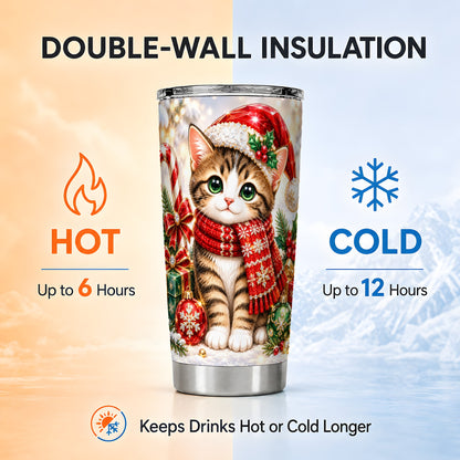 #pl[20oz|Steel] Sparkling Kitten Tumbler 20oz, Cat Tumbler, Stainless Steel Travel Cup