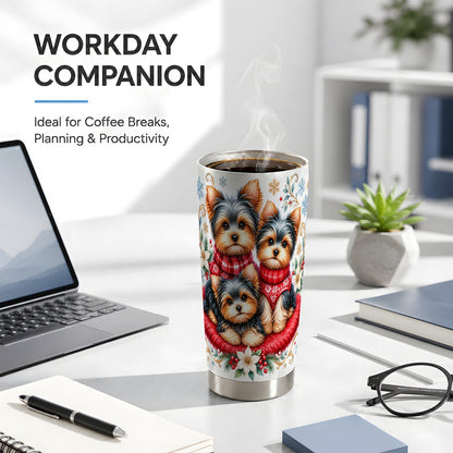 #pl[20oz|Steel] Yorkshire Terrier Tumbler 20oz, Dog Tumbler, Stainless Steel Travel Cup