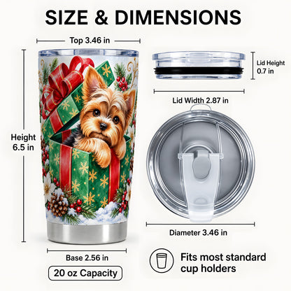 #pl[20oz|Steel] Yorkshire Terrier Tumbler 20oz, Dog Tumbler, Stainless Steel Travel Cup