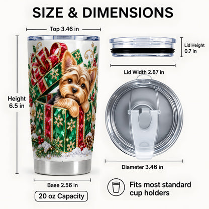 #pl[20oz|Steel] Gemstone Terrier Tumbler 20oz, Dog Tumbler, Stainless Steel Travel Cup