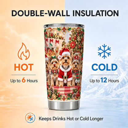 #pl[20oz|Steel] Yorkie Family Tumbler 20oz, Dog Tumbler, Stainless Steel Travel Cup