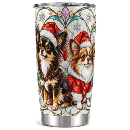 Christmas Chihuahua 20oz Tumbler, Dog Tumbler, Stainless Steel Travel Cup