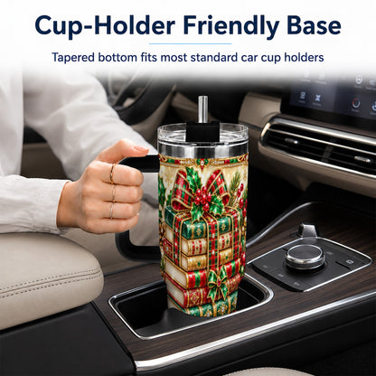#pl[40oz|Black] Gemlike Books 40oz Tumbler, Holiday Tumbler, Stainless Steel Travel Cup