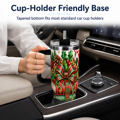 #pl[40oz|Black] Classic Books 40oz Tumbler, Christmas Tumbler, Stainless Steel Travel Cup
