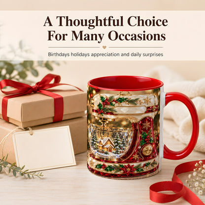 #pl[11oz|Red] Christmas Stand Mixer Coffee Mug, Holiday Baking Mug, Ceramic Cup