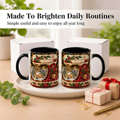 #pl[11oz|Black] Holiday Baking Mixer Coffee Mug, Christmas Kitchen Mug, Ceramic Cup