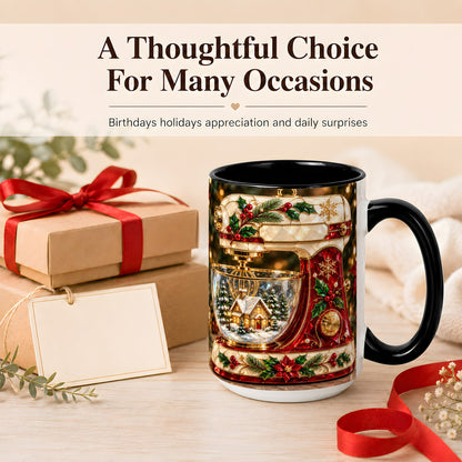 #pl[15oz|Black] Holiday Baking Mixer Coffee Mug, Christmas Kitchen Mug, Ceramic Cup