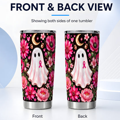 #pl[20oz|Steel] Gem Style Ghost Tumbler 20oz, Ribbon Tumbler, Stainless Steel Travel Cup